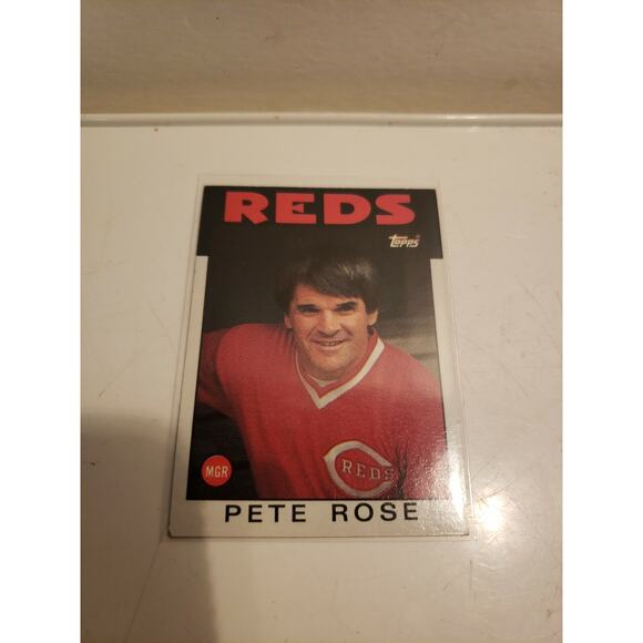 Pete Rose 1986 Topps #741 - Cincinnati Reds - MLB Baseball Card - Picture 1 of 3